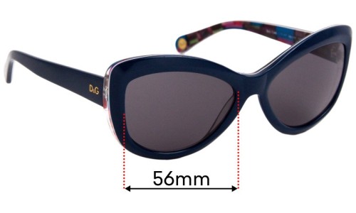 Sunglass Fix Replacement Lenses for Dolce & Gabbana DG3046 - 56mm Wide 