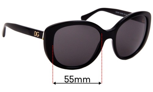 Sunglass Fix Replacement Lenses for Dolce & Gabbana DG4248 - 55mm Wide 