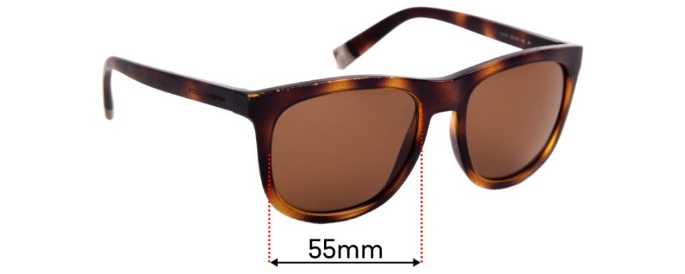 Sunglass Fix Replacement Lenses for Dolce & Gabbana DG6102 - 55mm Wide
