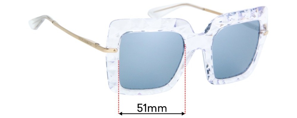 Sunglass Fix Replacement Lenses for Dolce & Gabbana DG6111 - 51mm Wide