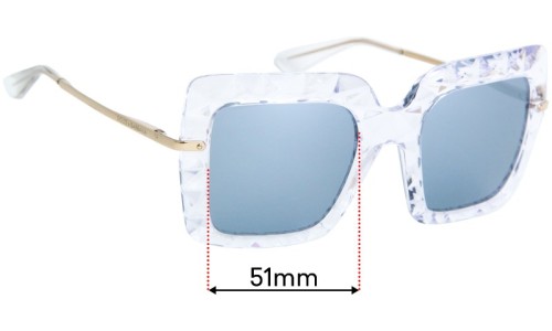 Sunglass Fix Replacement Lenses for Dolce & Gabbana DG6111 - 51mm Wide 