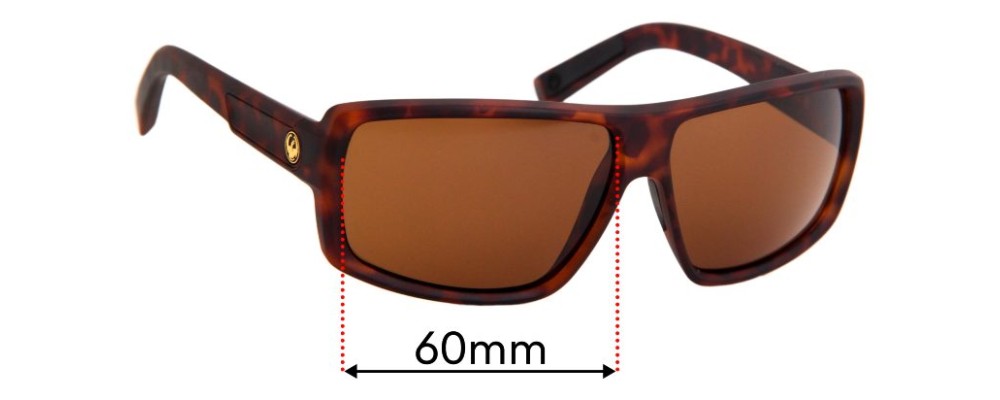 Sunglass Fix Replacement Lenses for Dragon Double Dos - 60mm Wide