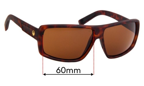 Sunglass Fix Replacement Lenses for Dragon Double Dos - 60mm Wide 