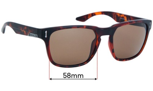 Sunglass Fix Replacement Lenses for Dragon Monarch XL - 58mm Wide 