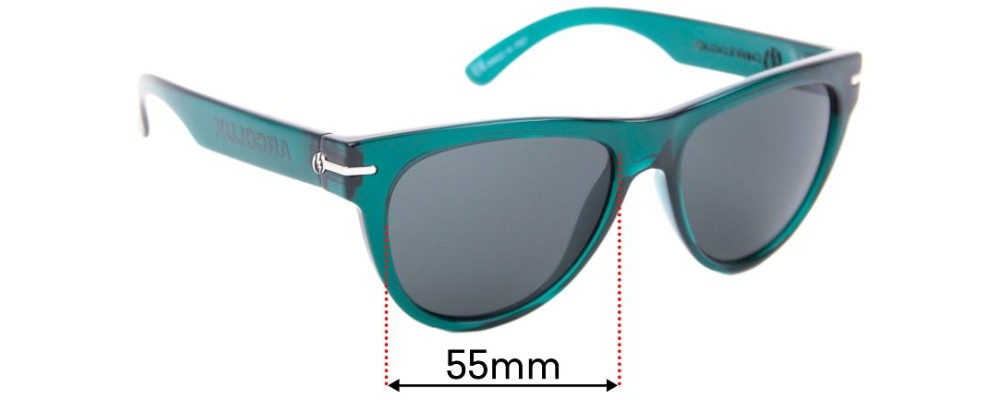 Sunglass Fix Replacement Lenses for Electric Arcolux - 55mm Wide