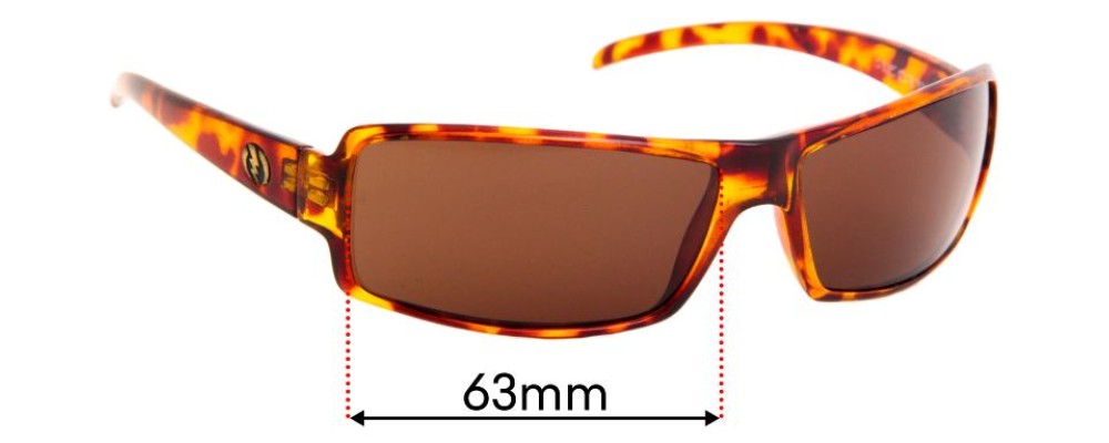 Sunglass Fix Replacement Lenses for Electric ED/DC - 63mm Wide
