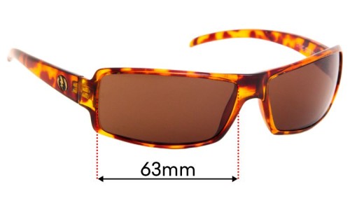 Sunglass Fix Replacement Lenses for Electric ED/DC - 63mm Wide 
