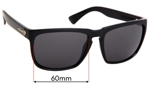 Sunglass Fix Replacement Lenses for Electric Knoxville XL - 60mm Wide 