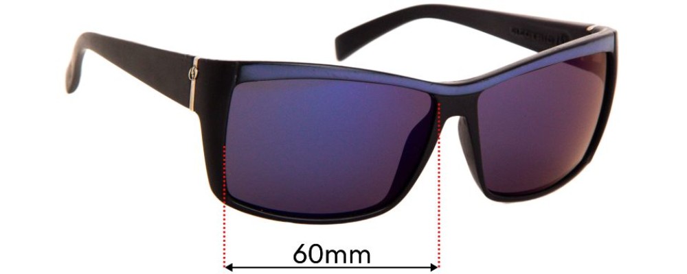 Sunglass Fix Replacement Lenses for Electric Riff Raff - 60mm Wide