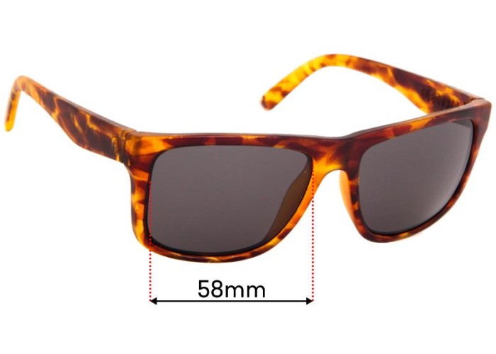 SFX Replacement Sunglass Lenses fits Electric Rosette 59mm Wide