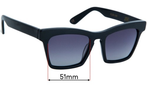Sunglass Fix Replacement Lenses for Ellery Cremaster - 51mm Wide 