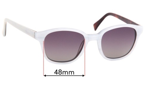 Sunglass Fix Replacement Lenses for Epokhe Ostra - 48mm Wide 