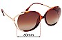 Sunglass Fix Verres de Remplacement pour Fendi FS 5174 - 60mm Wide 