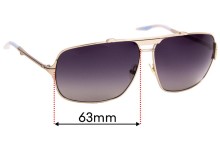 Sunglass Fix Replacement Lenses for Fifty Five by Diesel Stered - 63mm Wide
