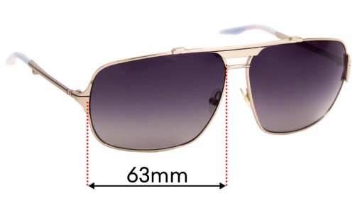 Sunglass Fix Replacement Lenses for Diesel Stered - 63mm Wide 