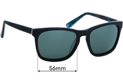 Fred Hollows FH Sun Rx 03 Replacement Sunglass Lenses - 56mm wide 