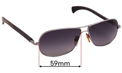 Sunglass Fix Ersatzgläser für Gold & Wood Spica - 59mm Wide Sunglass Fix Ersatzgläser für Gold & Wood Spica - 59mm Wide
