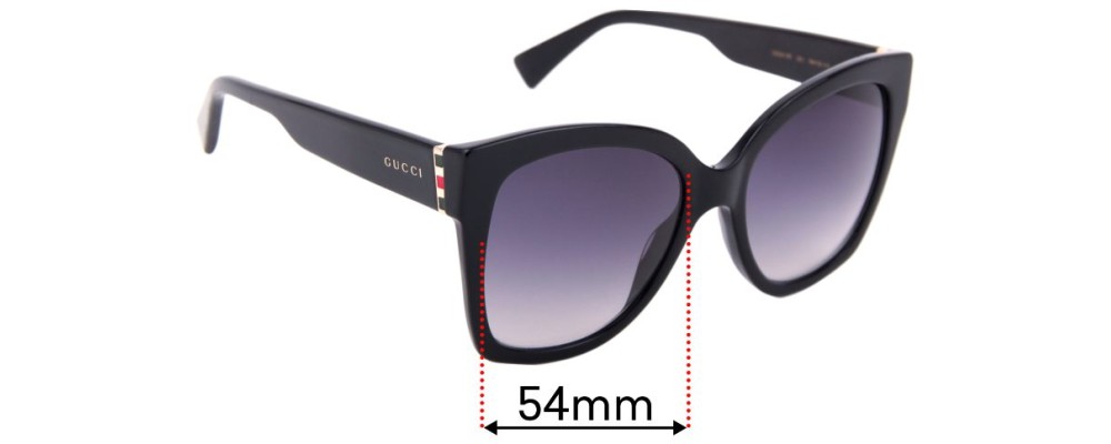 Sunglass Fix Replacement Lenses for Gucci GG0459/S - 54mm Wide