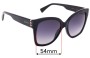 Sunglass Fix Replacement Lenses for Gucci GG0459/S - 54mm Wide 