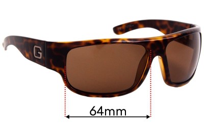Gucci GG1500/S Replacement Lenses 64mm wide 