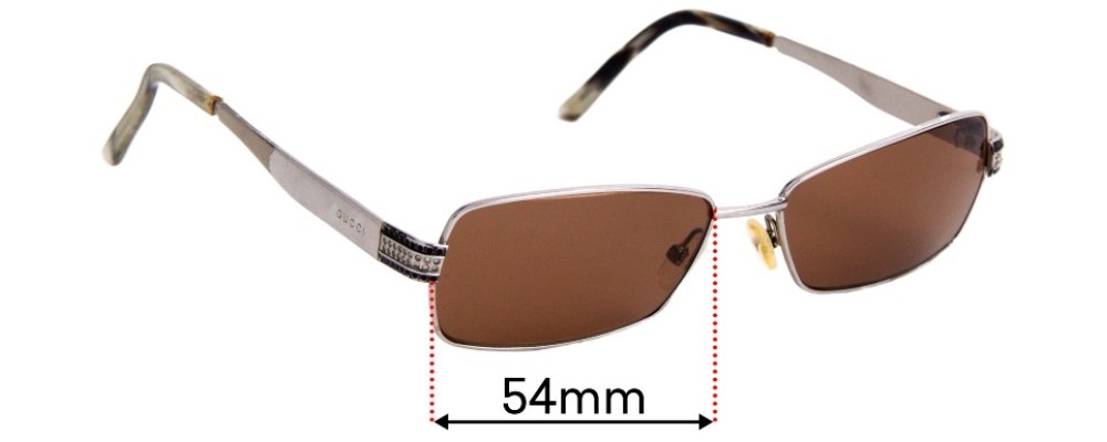 Sunglass Fix Replacement Lenses for Gucci GG2750 - 54mm Wide