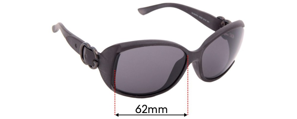 Sunglass Fix Replacement Lenses for Gucci GG 3521/F/S - 62mm wide