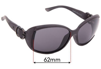 Sunglass Fix Replacement Lenses for Gucci GG 3521/F/S - 62mm wide 