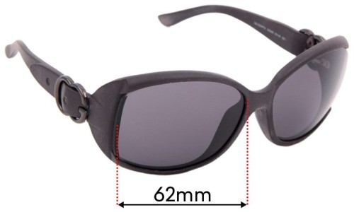 Sunglass Fix Replacement Lenses for Gucci GG3521/F/S - 62mm Wide 