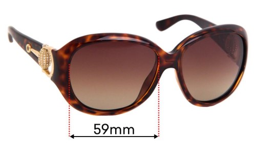 Sunglass Fix Replacement Lenses for Gucci GG3712/S - 59mm Wide 