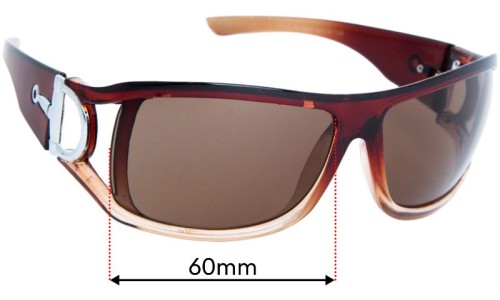 Sunglass Fix Replacement Lenses for Gucci MOD SL8345 - 60mm Wide 