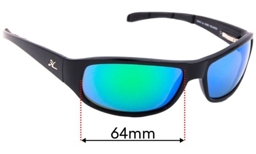 Sunglass Fix Replacement Lenses for Hobie Napa - 64mm Wide 