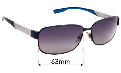 Sunglass Fix Replacement Lenses for Hugo Boss 0584/F/S - 63mm Wide 