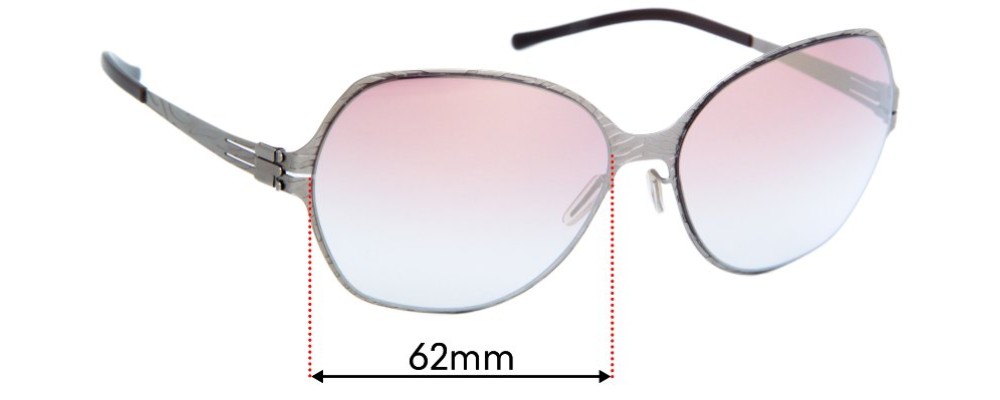 Sunglass Fix Replacement Lenses for IC! Berlin Tres Chic - 62mm wide