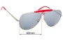 Sunglass Fix Replacement Lenses for Iceberg IC51106 - 62mm Wide 