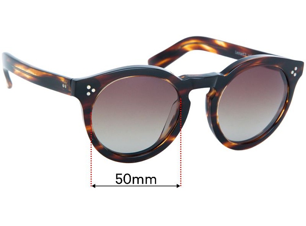 Sunglass Fix Replacement Lenses for Illesteva Leonard 2 - 50mm Wide Sunglass Fix Replacement Lenses for Illesteva Leonard 2 - 50mm Wide