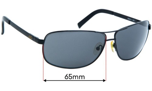 Sunglass Fix Replacement Lenses for JAG 1306 - 65mm Wide 