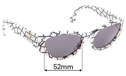 Sunglass Fix Replacement Lenses for Karl Lagerfeld 3601 - 52mm Wide 