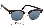 Sunglass Fix Verres de Remplacement pour Kate Wood Ibiza - 48mm Wide 