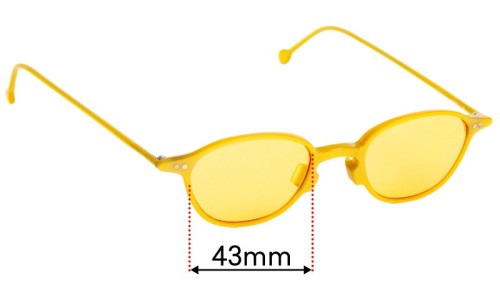 Sunglass Fix Replacement Lenses for L.A.Eyeworks Lenny - 43mm Wide 