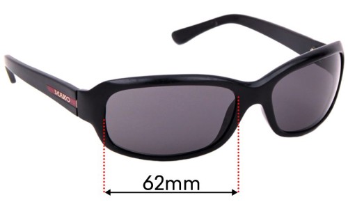 Sunglass Fix Replacement Lenses for Mako Smash 9543 - 62mm Wide 