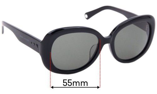 Sunglass Fix Replacement Lenses for Marc by Marc Jacobs MMJ 97/F/S  - 55mm Wide 