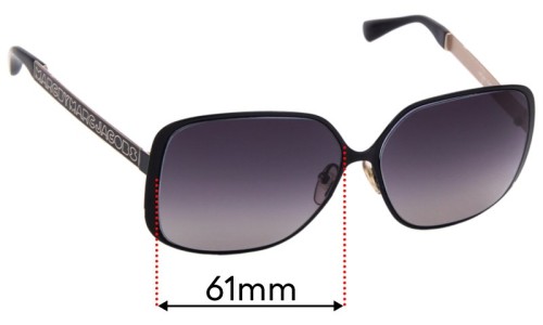 Sunglass Fix Replacement Lenses for Marc by Marc Jacobs MMJ 125/S - 61mm Wide 