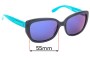 Sunglass Fix Replacement Lenses for Marc by Marc Jacobs MMJ 355/S - 55mm Wide 