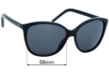 Sunglass Fix Replacement Lenses for Marc Jacobs Sun Rx 01 - 58mm wide