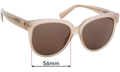 Sunglass Fix Replacement Lenses for Marc by Marc Jacobs Sun Rx 11 - 56mm Wide 