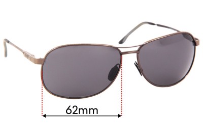 Sunglass Fix Replacement Lenses for Maui Jim 117 Akoni - 62mm Wide 