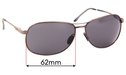 Sunglass Fix Replacement Lenses for Maui Jim MJ117 Akoni - 62mm Wide 