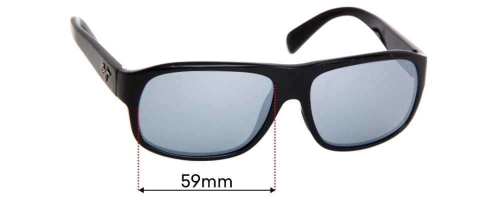 Sunglass Fix Replacement Lenses for Maui Jim MJ200 Free Dive  - 59mm Wide