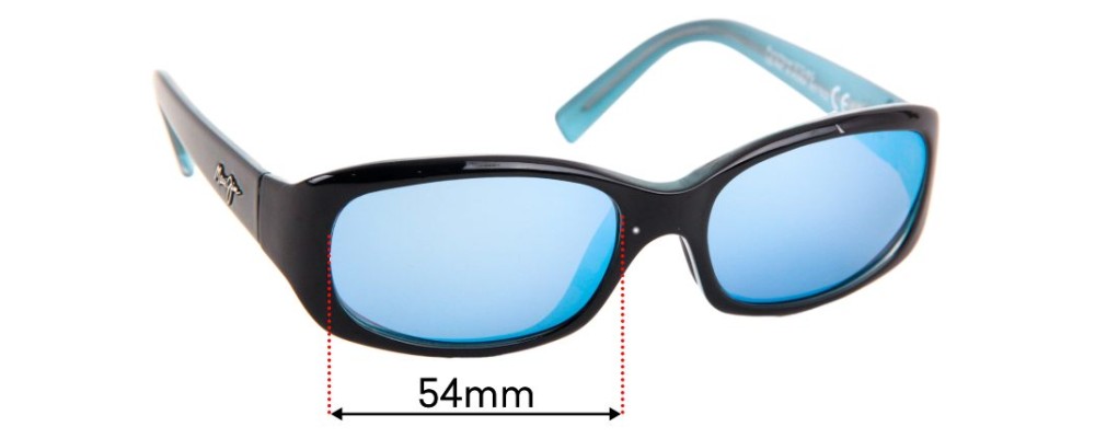 Sunglass Fix Replacement Lenses for Maui Jim MJ219 Punchbowl  - 54mm Wide