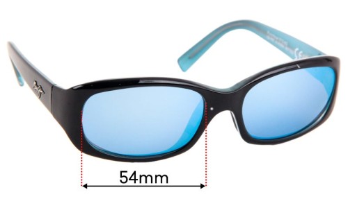 Sunglass Fix Replacement Lenses for Maui Jim MJ219 Punchbowl  - 54mm Wide 